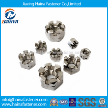Melhor Preço Em estoque DIN935 Plain Stainless Steel Slotted Round Nuts